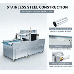 Máquina de Envasado al Vacío Comercial Automática para Alimentos, Carne, Mariscos, Pescado y Camarones, Máquina Selladora al Vacío de Bandejas - Product Image 4