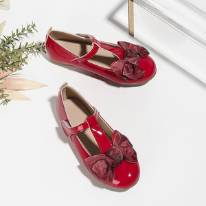 Zapatos de Vestir para Niña, Estilo Boutique, Otoño, con Lazo Rojo, de Charol, para Fiestas - Product Image 2
