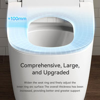 HANMEI WC intelligent monobloc avec bidet intégré, chasse d'eau automatique à capteur, télécommande et fonctionnement automatique, S-trap
