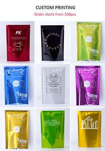 Tas penyimpanan segel panas emas bagian atas terbuka kemasan bubuk Herbal kertas alumunium untuk makanan hewan peliharaan susu jeli Sushi permen karet - Product Image 6