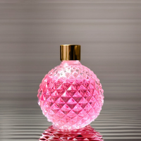 Diffuseur de luxe personnalisé bouteille en verre parfums de maison parfum arôme rond huile essentielle bouteille d'aromathérapie avec couvercle