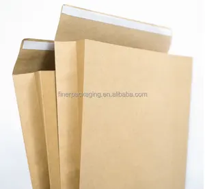 可回收的a 4尺寸纸质邮件袋电子商务100% 回收环保定制棕色牛皮纸邮件袋