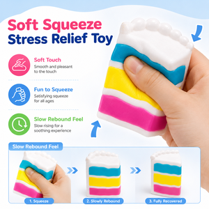 ของเล่นบีบก้อนเค้กหลากสีสัน ของเล่นนุ่มนิ่ม บรรเทาความเครียด ของขวัญ - Product Image 2
