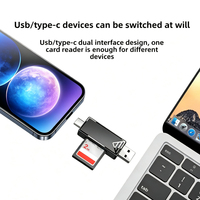 Lector de Tarjetas USB2.0 para Teléfono Móvil, TF/SD, Alta Velocidad, Multifunción, Tipo-C, Un Solo Puerto, OTG, Material ABS, Venta al Por Mayor