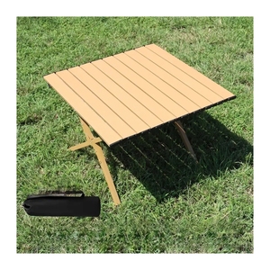 Có thể gập lại cắm trại dã ngoại bảng ngoài trời Vườn Bảng di động thép carbon rollable bàn ăn - Product Image 1
