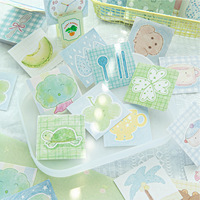 100 notes autocollantes par paquet, série Wish Keepsake Album, mini notes autocollantes basiques, décorations de journal mignonnes dessinées à la main