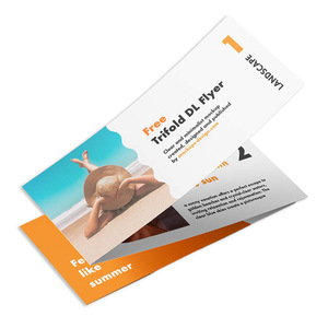 Tùy chỉnh bù đắp in Fancy giấy <span class=keywords><strong>A5</strong></span> gấp Flyer kinh doanh tập sách hai lần ba lần - Product Image 2