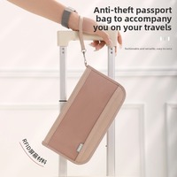 Portefeuille de voyage anti-RFID avec logo personnalisé, MOQ 10 pièces, production rapide en 3-7 jours, porte-passeport, organiseur de documents, porte-cartes de crédit