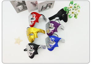 Masque demi-visage en plastique <span class=keywords><strong>Phantom</strong></span> of the Opera avec nœud papillon pour hommes, décoration <span class=keywords><strong>de</strong></span> fête d'Halloween - Product Image 5