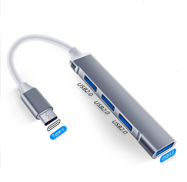 Type c to Usb 3.0 Hub 4 in One 3 Usb Adapter Usb 3.0 Type-c Pd 4 in 1 Hub 4 in 1 Multiport Type c Hub Usb3.0