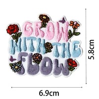 Nouvelle Collection : Écussons Thermocollants Brodés Motifs Printaniers, Mots Anglais Colorés, Logos Personnalisés pour Sacs, Chapeaux, Vêtements – Tailles Personnalisées