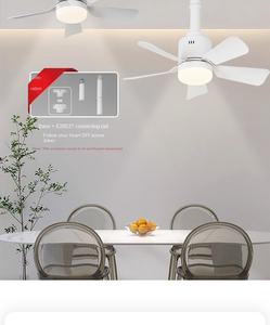 พัดลมเพดานแอลอีดีหัวเคลื่อนที่ได้พัดลมหรี่แสงอัจฉริยะตกแต่งบ้าน360รีโมทคอนโทรล E27พัดลมเพดาน - Product Image 1