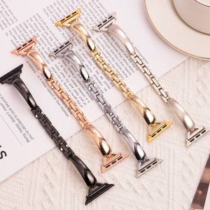 <span class=keywords><strong>Correa</strong></span> de Reloj Metálica Win-Win para <span class=keywords><strong>Apple</strong></span> <span class=keywords><strong>Watch</strong></span> 11 10, Brazalete de Cadena para <span class=keywords><strong>Mujer</strong></span>, <span class=keywords><strong>Correa</strong></span> de Lujo para iWatch - Product Image 2