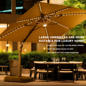 Ngoài trời không thấm nước Đương Đại lớn lớn khổng lồ hồ bơi ô ngoài trời Sun Shade đèn 8K xương sườn Roman ô với ánh sáng LED - Product Image 2