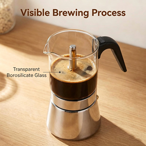 <span class=keywords><strong>Cafetera</strong></span> de Acero Inoxidable de Múltiples Capacidades (3, 6, 9 Tazas) para Preparar Café Diario en la Cocina, <span class=keywords><strong>Cafetera</strong></span> <span class=keywords><strong>Moka</strong></span> - Product Image 2