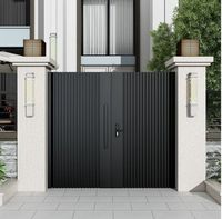 Portail battant en aluminium pour maisons, idéal pour les entrées principales, allées et murs de clôture, en métal industriel d'extérieur, au meilleur prix