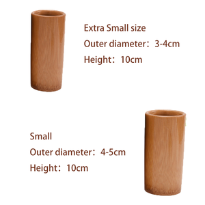 Ventouses en bambou naturel et respectueux <span class=keywords><strong>de</strong></span> l'environnement 2 pièces (2 tailles) multi-spécifications en option pour dissiper le <span class=keywords><strong>vent</strong></span> et le froid - Product Image 5