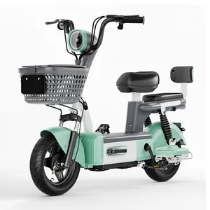佩吉电动自行车48v350w 14英寸复古摩托车带踏板辅助摩托车电动成人女性城市批发ebike