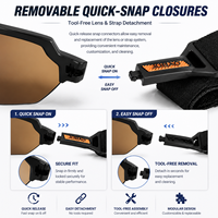 Lunettes de football professionnelles anti-impact UV400 avec fermeture rapide, verres polarisés TAC améliorés, monture TR90, revêtement anti-rayures