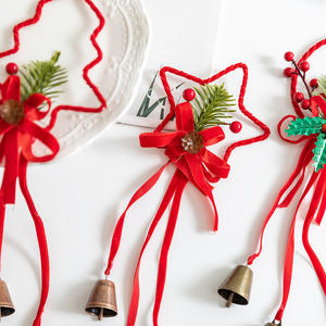 Campana estrella adorno de Navidad decoración colgante para árbol y coche elegante arco arreglo de escena decoraciones de Navidad - Product Image 2