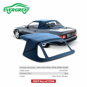 Top convertibile <span class=keywords><strong>Mercedes</strong></span> SL Roadster <span class=keywords><strong>R129</strong></span> 1990-02 di alta qualità, tela willfast II blu - Product Image 2