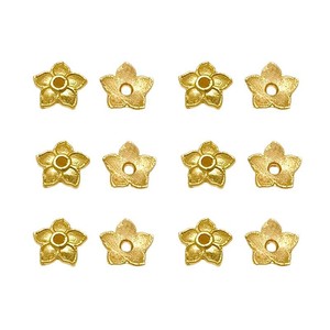 Separador de aleación con cuentas de flor chapadas en oro para la fabricación de pendientes, color oro de 18k, forma de pétalo de camelia, accesorios de joyería. - Product Image 5