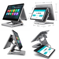 Wholesale POS Aluminum Multi-Language Support 15.6 Inch Cashier Machine Slim Tablet Pos Terminal Double Touch Screen Pos-system