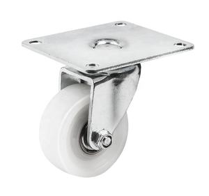 50 mm 2 pouces blanc PA Nylon Roulette <span class=keywords><strong>Mobile</strong></span> Double roulement roulette 120 KG charge présentoir roues - Product Image 1