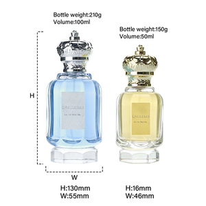 Botellas de Perfume de Vidrio Vacías de Alta Gama, Personalizables en Color, de 50 ml y 100 ml, con Tapas de Corona - Product Image 6