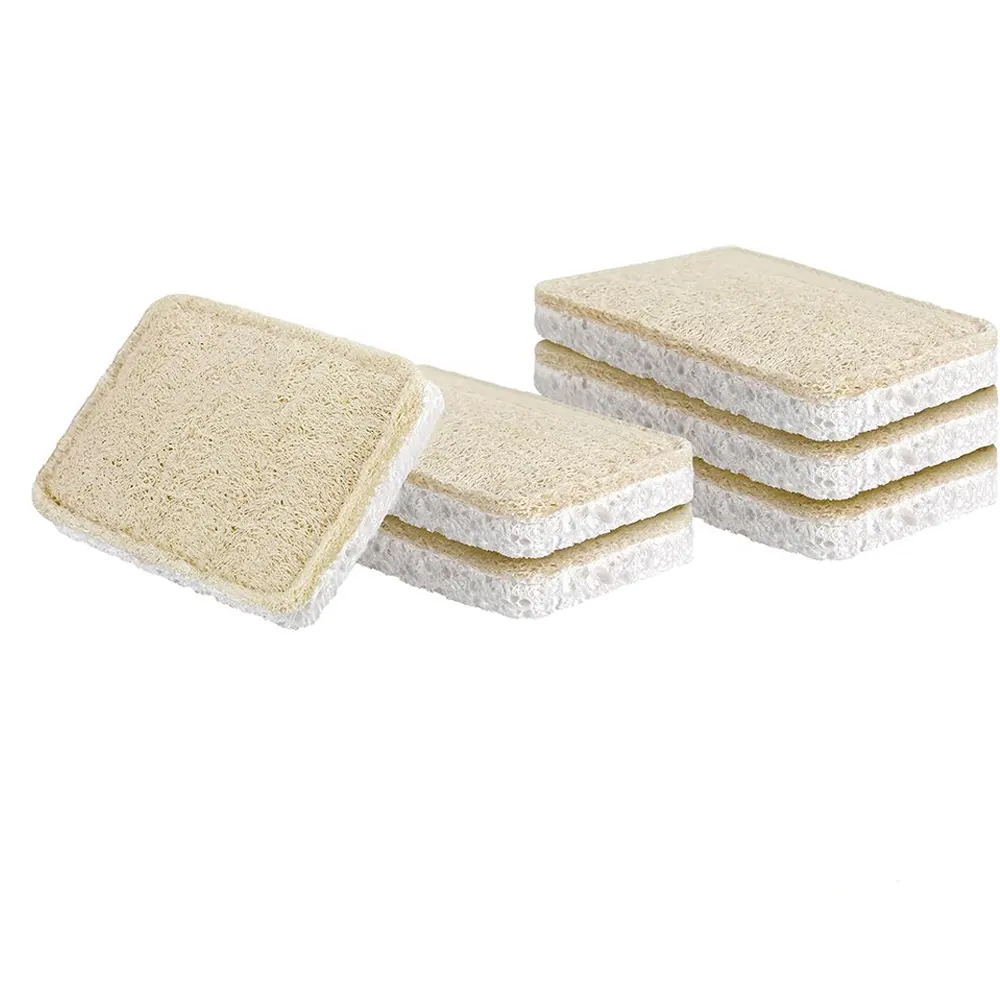 Natural Loofah Sponge Plant-Based Wood Cellulose Cleaning Sponges Kitchen Loofah Dish Sponge