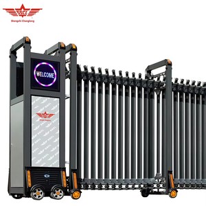 Puerta Retráctil Eléctrica de Aleación de Aluminio de Lujo Personalizada para Control de Acceso de Empresas Premium - Product Image 1