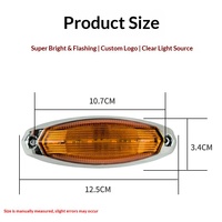 Nouvelles feux de position latéraux LED 12V IP68 chromés en forme d'olive pour camions, clignotants de frein pour remorques et fourgonnettes - Vente en gros