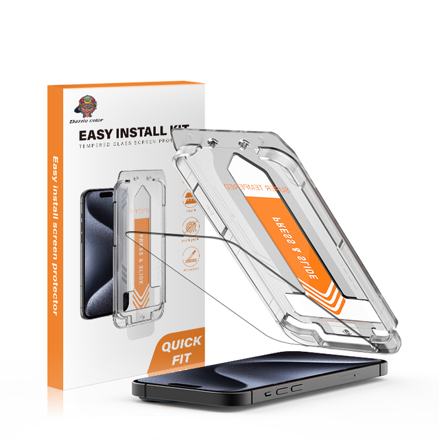9H 2.5D Anti-explosion Tempered Glass Screen Protector for iphone 12 13 14 15 16 17 Pro Max Easy Installation Frame