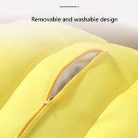 Nouveau design, fauteuil-lit pouf orange en forme de banane européenne, en maille extra douce pour adultes, avec rangement, pour chambre, maison, bureau, salon