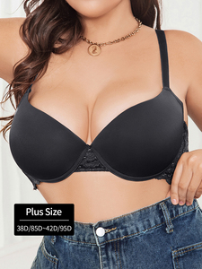 Proveedor Mayorista de Sujetadores para Mujer, Tallas Grandes, Cierre Trasero, Diseño de Encaje Francés, Lencería, Sujetadores Push-Up que Realzan la Figura, Amigables con la Piel - Product Image 4