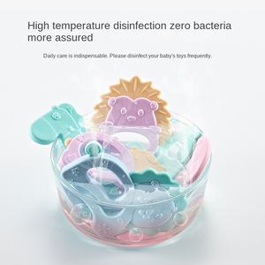 Rompecabezas de ballena de plástico suave para Educación Temprana, sonajero, pegamento para dientes, juguete Molar para bebés de 0 a 1 año, 2 bebés, <span class=keywords><strong>mordedor</strong></span> para bebés - Product Image 4