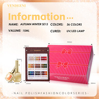 Coffret cadeau 36 couleurs effet œil-de-chat pour l'hiver avec renfort durable en or, bordeaux et brun ambre pour l'automne/hiver