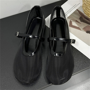 2025 elegant women's <b>flat</b> comfortable mesh upper with closed toe sexy breathable suitable for <b>summer</b> spring fashion trend - Product Image 4