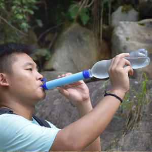 Paille filtrante à eau de survie en plein air avec logo personnalisé, bouteille d'eau portable, purificateur, kit multicolores pour la randonnée et le <span class=keywords><strong>camping</strong></span> - Product Image 4