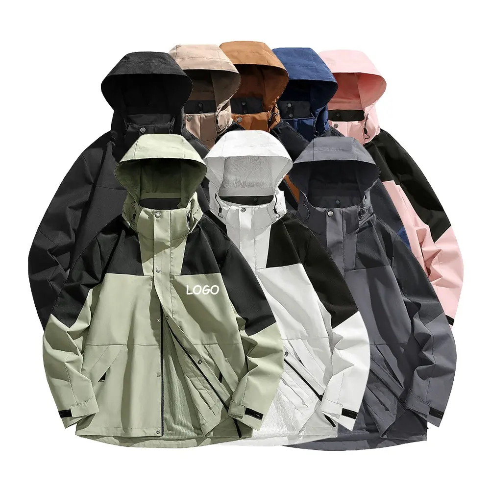 Veste coupe-vent de pluie pour couple OEM ODM pour hommes manteau de randonnée léger résistant à l'eau veste imperméable de pêche pour femmes