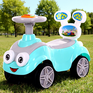 Coche deslizante giratorio para niños, de cuatro ruedas, con empuje manual, para equilibrio y deslizamiento, para sentarse, juguete andador para bebés de 1 a 3 años - Product Image 1