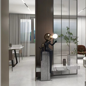 Lámpara de Pie con Forma de Estatua, Estilo Art <span class=keywords><strong>Deco</strong></span> Moderno y Sencillo, LED, para Dormitorio, Sala de Estar, Galería, Tienda de Ropa, Hotel, Lámpara de Pie Grande para Hotel - Product Image 3