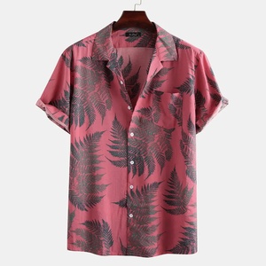 Chemise de plage imprimée hawaïenne à col de camp, manches courtes, imprimée 100% coton, avec boutons, <span class=keywords><strong>Flora</strong></span> manches courtes - Product Image 4