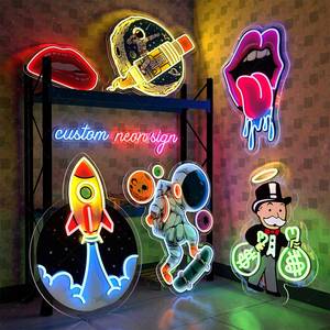 ड्रॉप शिपिंग मुक्त डिजाइन ड्रॉपशीपिंग कस्टम नेतृत्व नीयन गेम uv नियॉन साइन कस्टम के लिए बेडरूम जन्मदिन पार्टी - Product Image 4