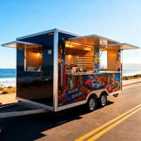 Chariot de restauration extérieur sur roues, remorque alimentaire rétro personnalisée pour hot-dogs, camion de restauration avec rôtissoire à poulet et gril de cuisson, à vendre à prix abordable