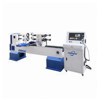Torno CNC de Doble Husillo y 4 Herramientas Jinan Mosencnc, Máquina de Torneado de Madera de Alta Velocidad para Columnas de Escaleras y Patas de Muebles