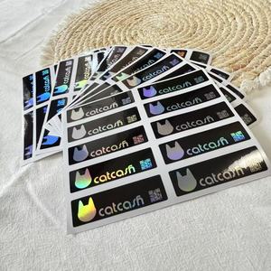 Logotipo impermeable personalizado código QR pegatina holo - Product Image 5