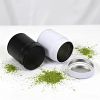 Boîte en fer blanc prête à l'emploi, noire, argentée, blanche, pour matcha, 60*60, 60*68, vide, ronde, hermétique, avec couvercle à vis, pour café, matcha en poudre, épices