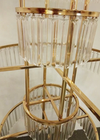 5 Tiers Haute Tendance Métal Pièce Maîtresse Stand Or Fleurs Stand Table De Mariage Pièce Maîtresse