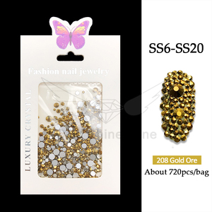 คริสตัล CY Non Hot Fix แบบติดหลังเรียบ สีพีชอ่อน สำหรับตกแต่งเสื้อผ้า - Product Image 2